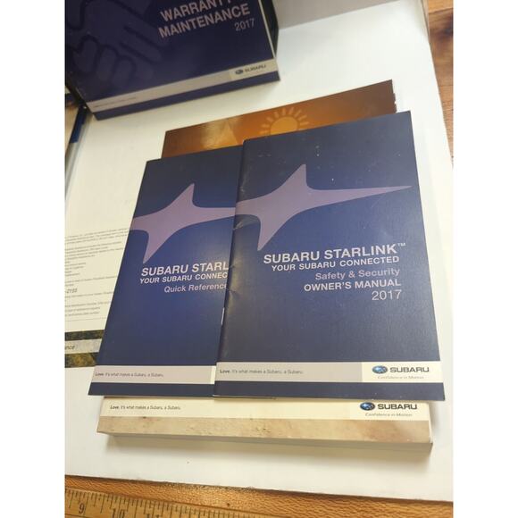 2017 Subaru WRX WRX STI Owners Manual Set with Case W/Starlink Owner's Manual - Picture 2 of 16